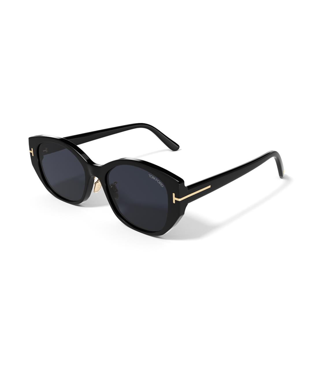 TOM FORD Черные пластиковые солнцезащитные очки, фото 1
