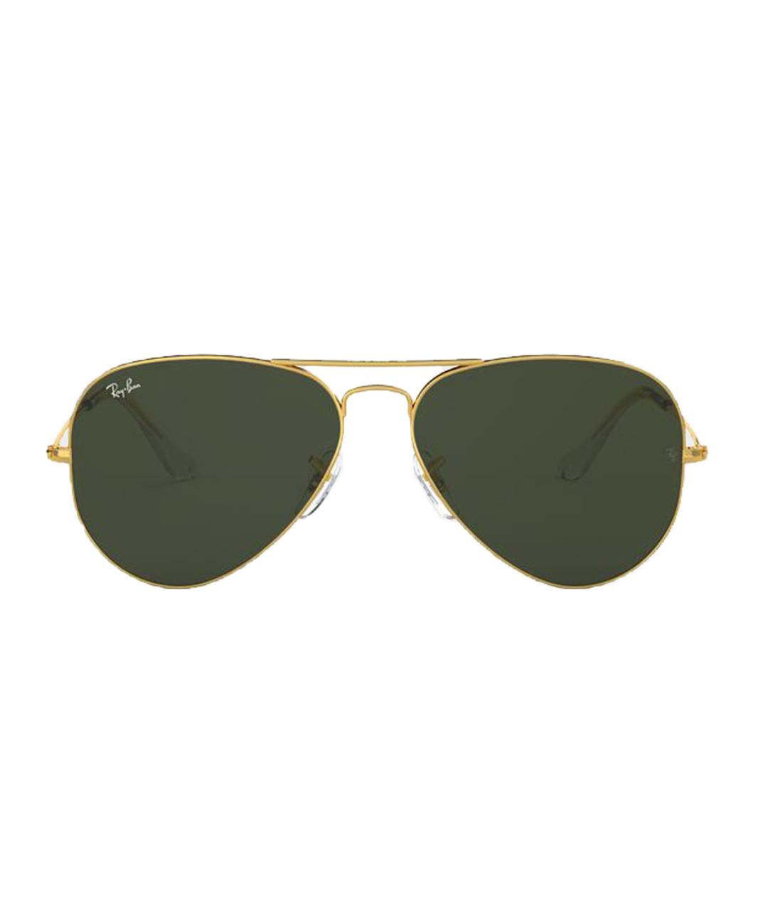 RAY BAN Золотые металлические солнцезащитные очки, фото 2