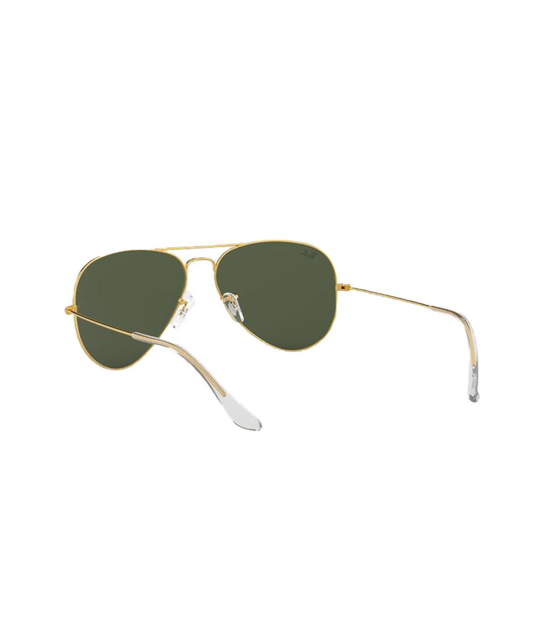 RAY BAN Золотые металлические солнцезащитные очки, фото 4