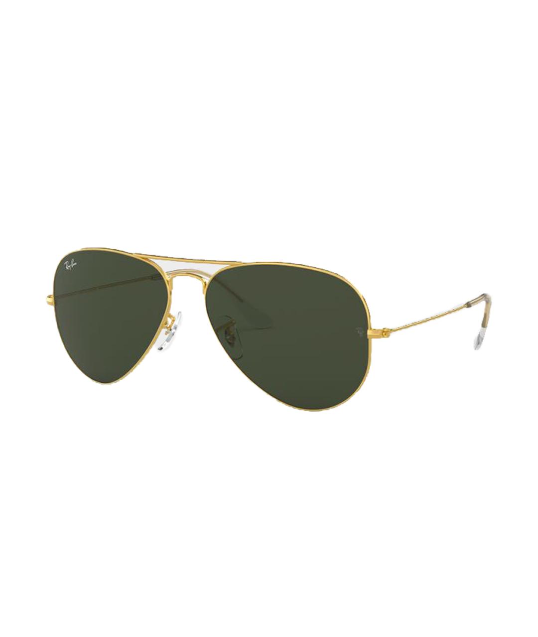 RAY BAN Золотые металлические солнцезащитные очки, фото 1