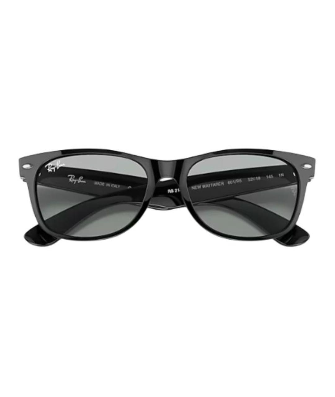 RAY BAN Черные пластиковые солнцезащитные очки, фото 3