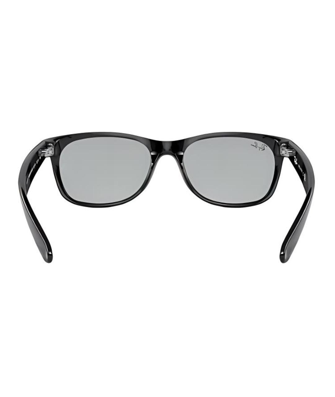 RAY BAN Черные пластиковые солнцезащитные очки, фото 4