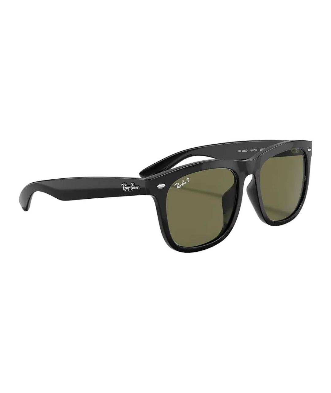 RAY BAN Черные пластиковые солнцезащитные очки, фото 2