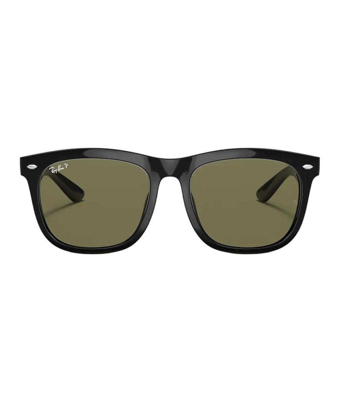 RAY BAN Черные пластиковые солнцезащитные очки, фото 1
