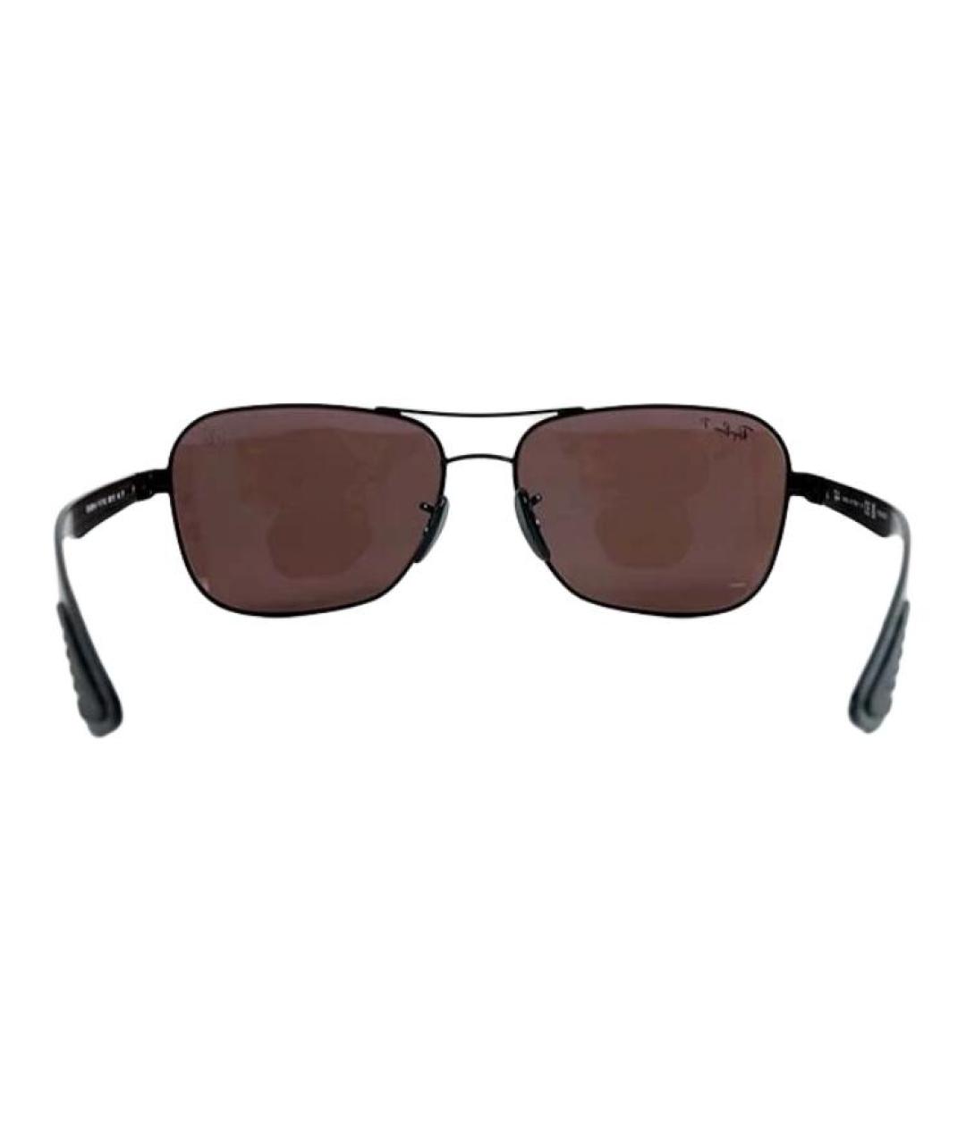 RAY BAN Черные металлические солнцезащитные очки, фото 4