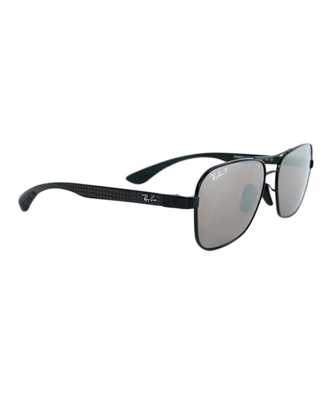 RAY BAN Черные металлические солнцезащитные очки, фото 2