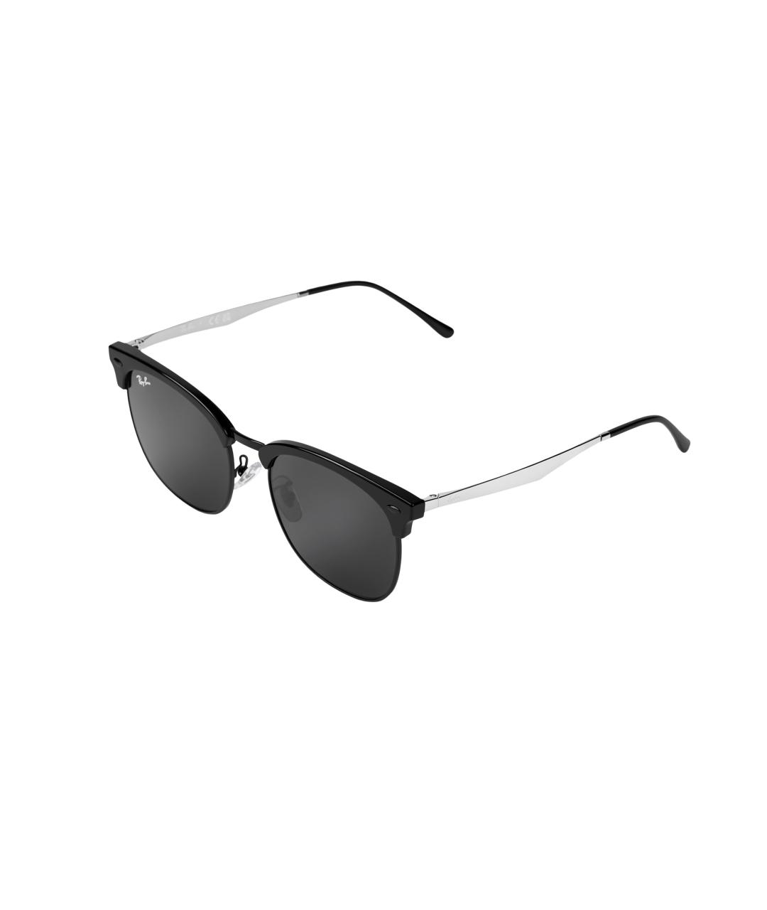 RAY BAN Черные металлические солнцезащитные очки, фото 2