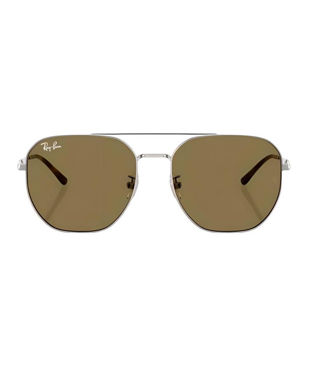 RAY BAN Золотые металлические солнцезащитные очки, фото 2