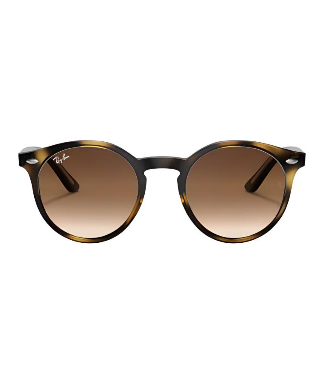 RAY BAN Коричневые пластиковые солнцезащитные очки, фото 2