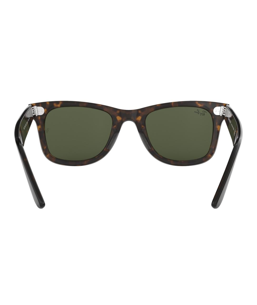 RAY BAN Коричневые пластиковые солнцезащитные очки, фото 4
