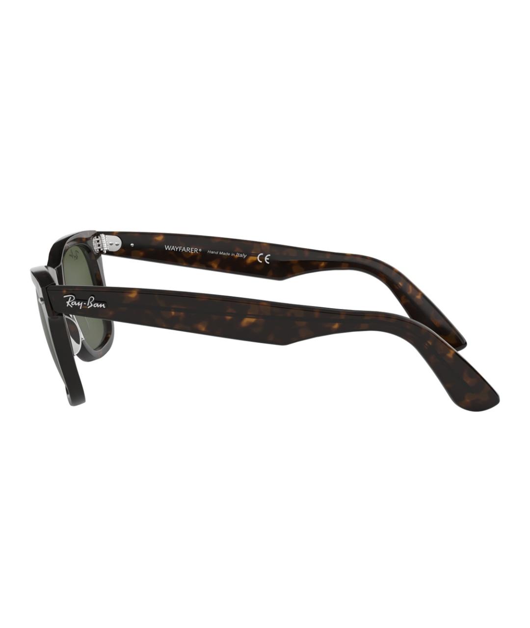 RAY BAN Коричневые пластиковые солнцезащитные очки, фото 3