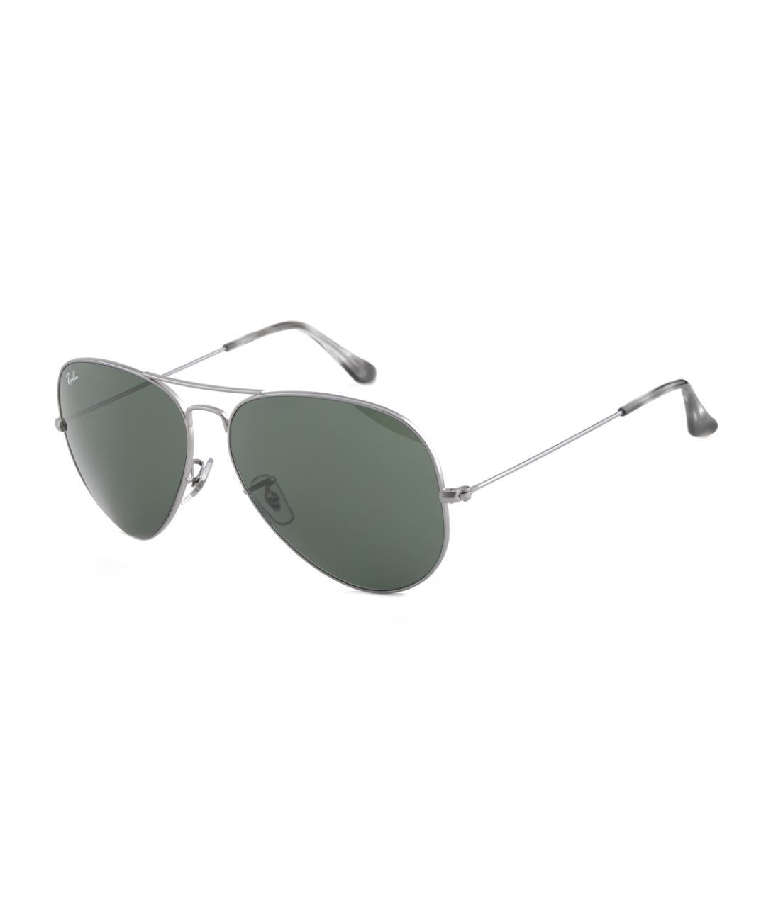 RAY BAN Серебряные металлические солнцезащитные очки, фото 1