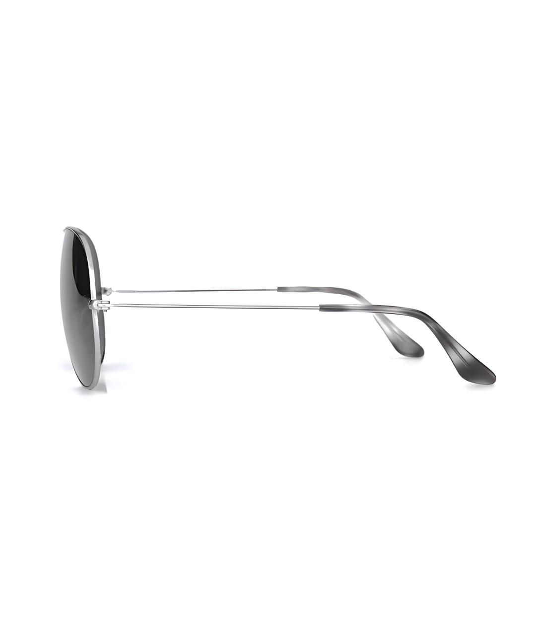 RAY BAN Серебряные металлические солнцезащитные очки, фото 2