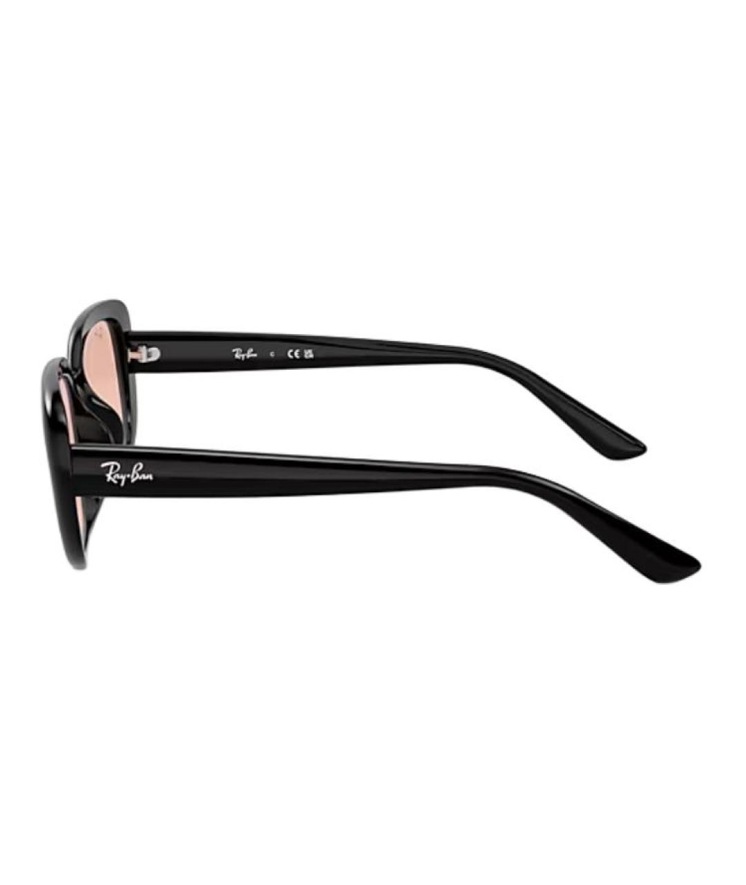 RAY BAN Черные пластиковые солнцезащитные очки, фото 5