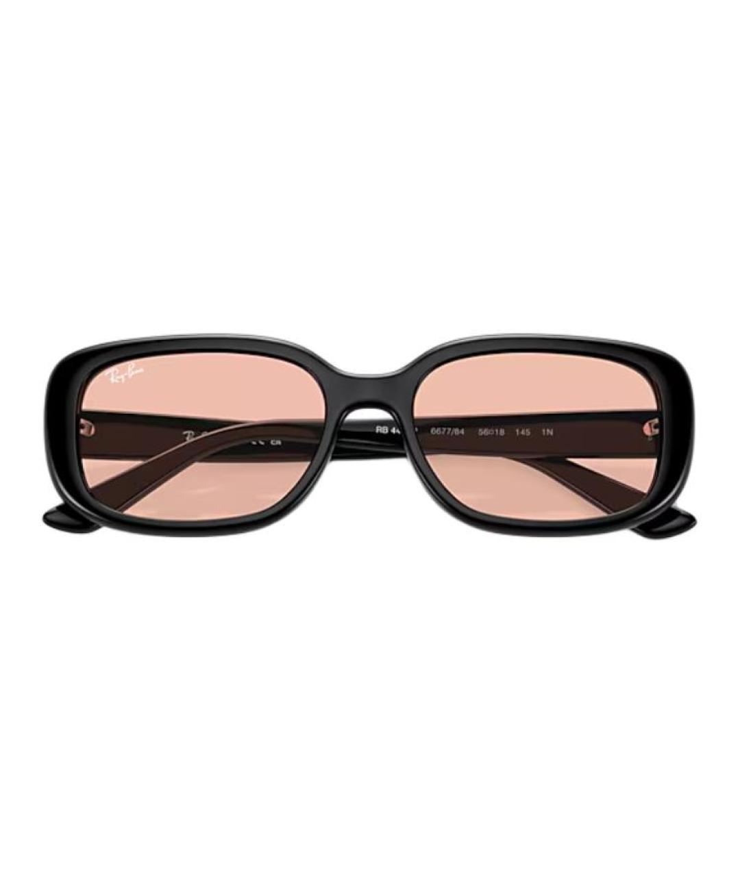 RAY BAN Черные пластиковые солнцезащитные очки, фото 4