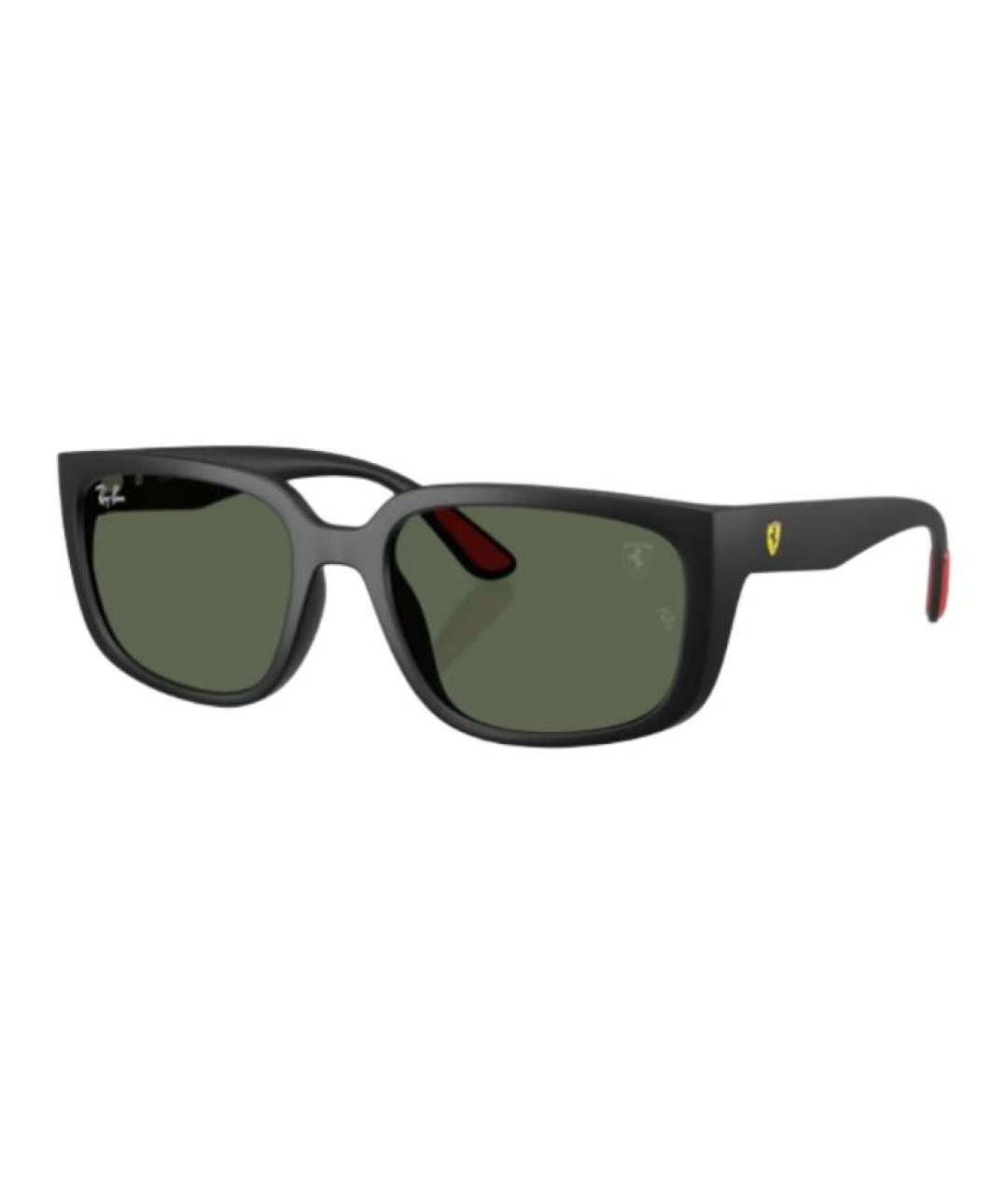 RAY BAN Черные пластиковые солнцезащитные очки, фото 1