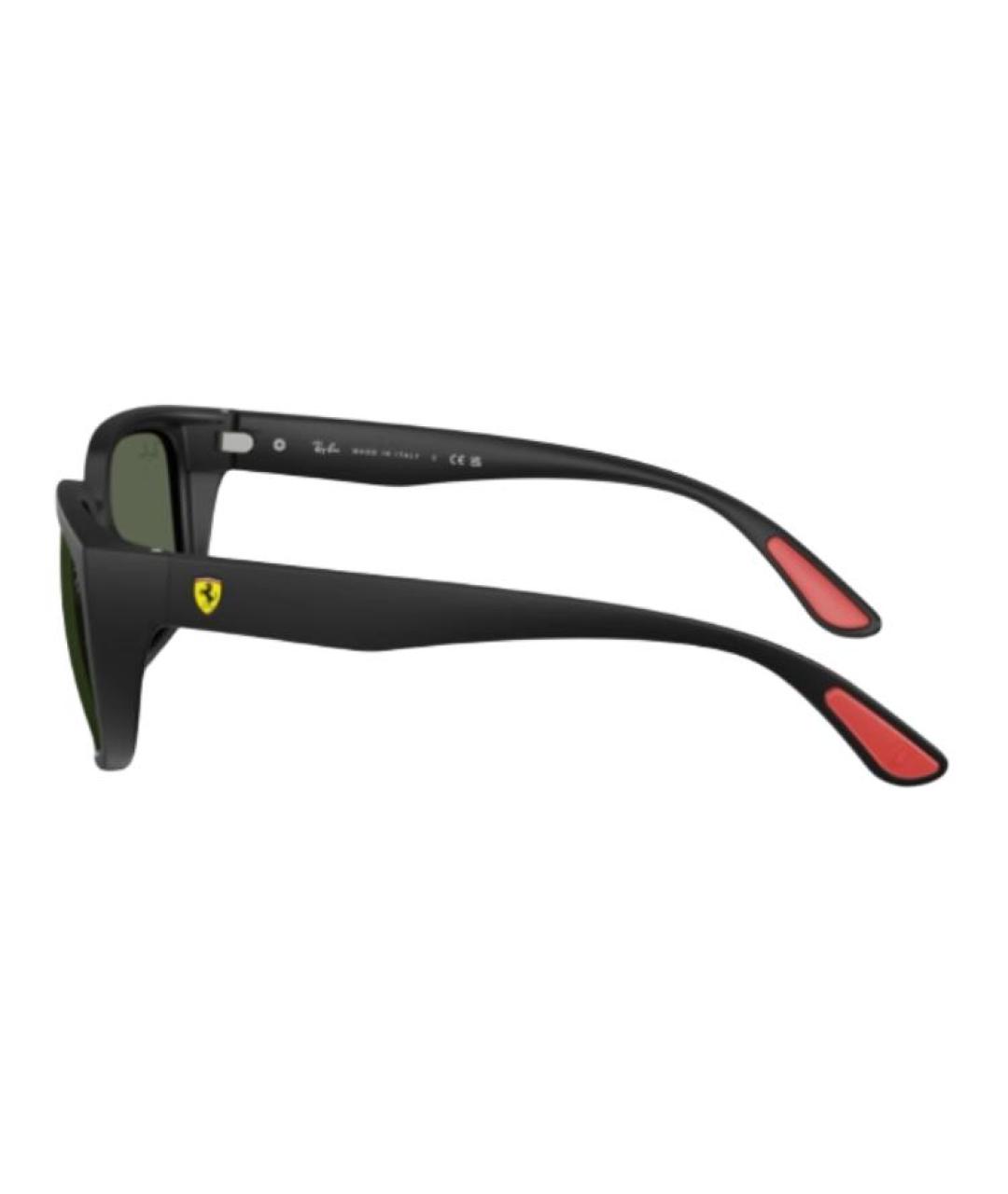 RAY BAN Черные пластиковые солнцезащитные очки, фото 3