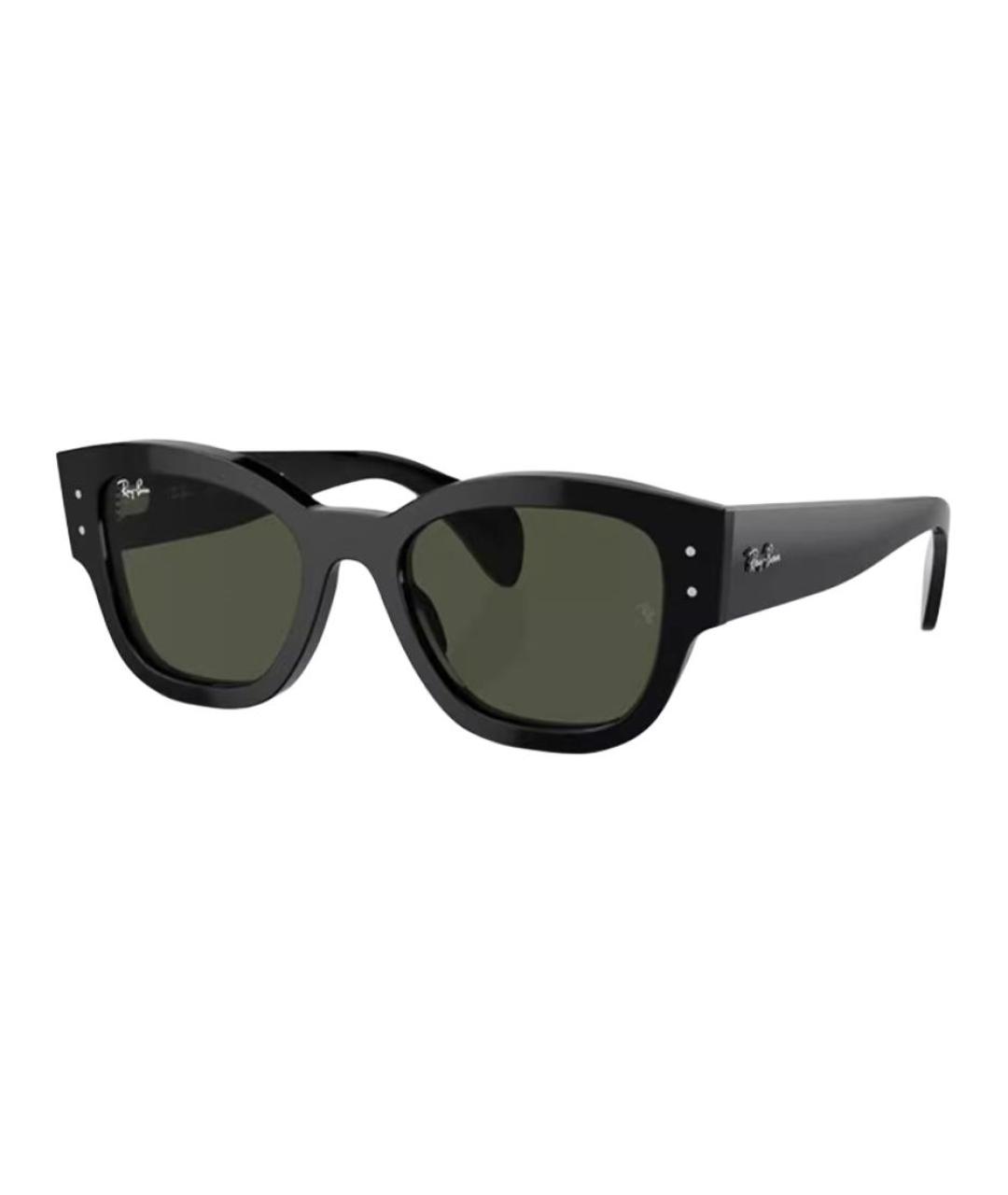 RAY BAN Черные пластиковые солнцезащитные очки, фото 1