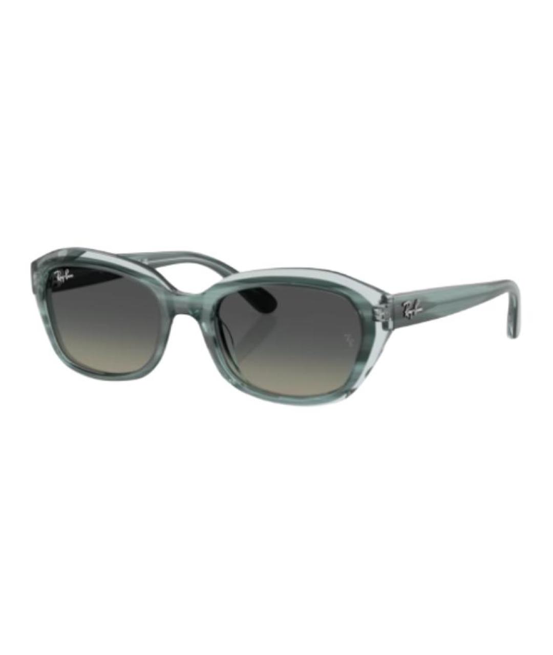 RAY BAN Зеленые пластиковые солнцезащитные очки, фото 1