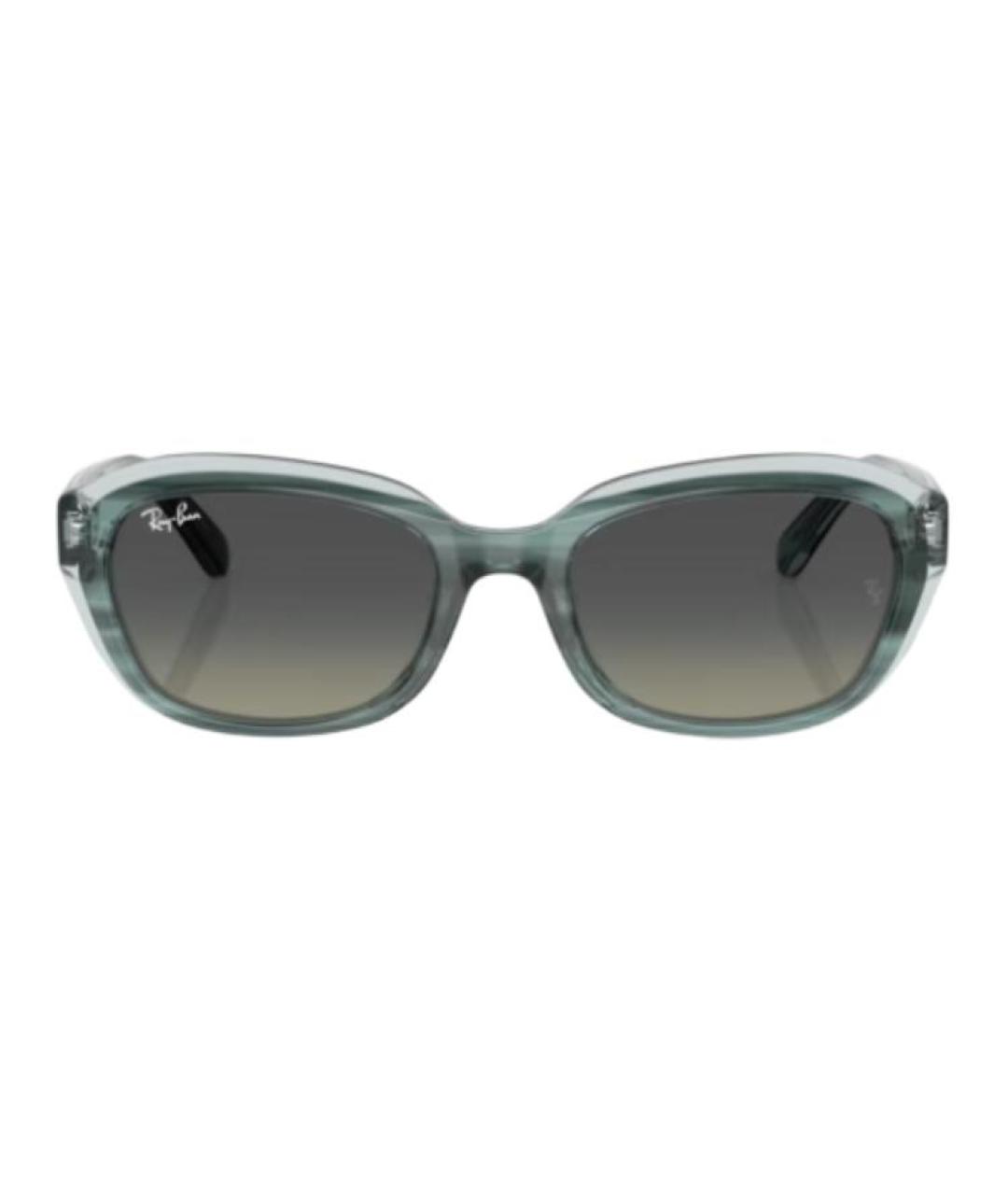 RAY BAN Зеленые пластиковые солнцезащитные очки, фото 2