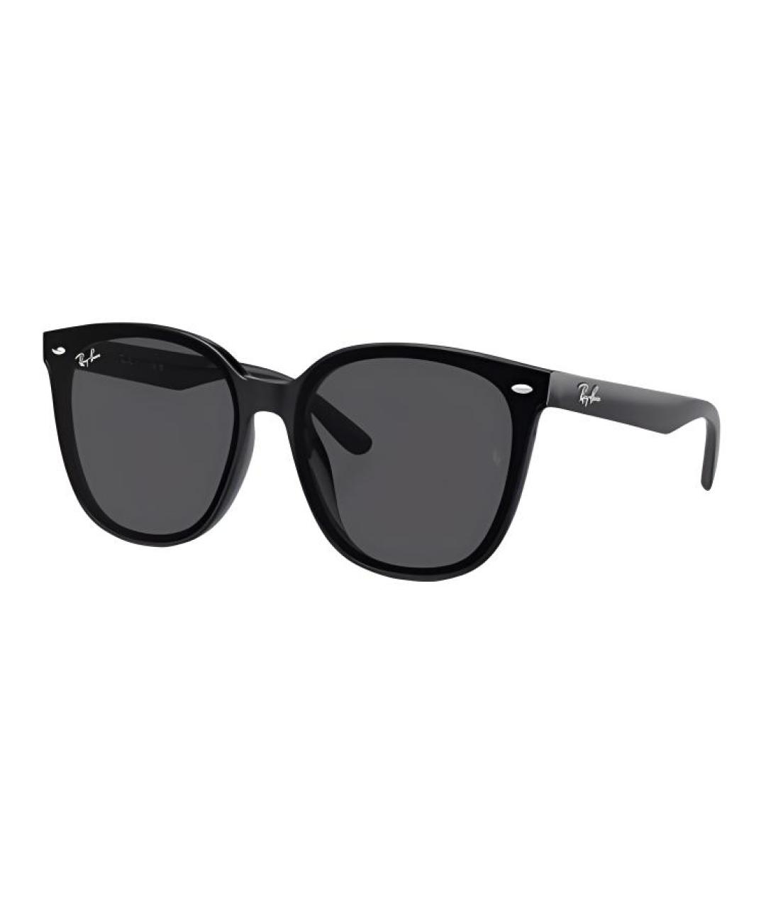 RAY BAN Черные пластиковые солнцезащитные очки, фото 1