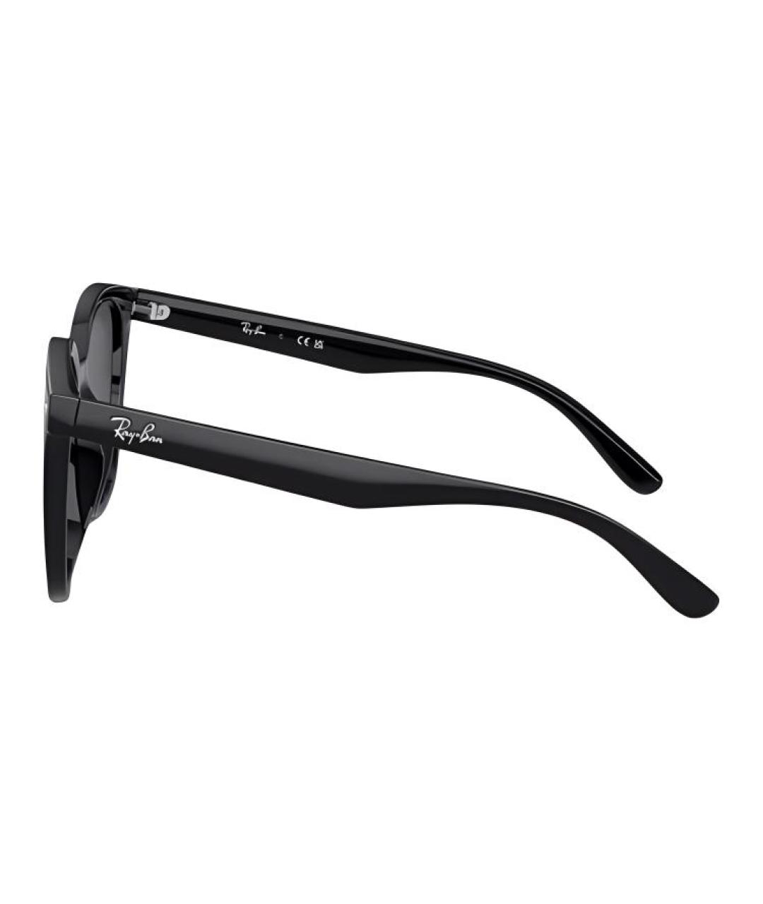 RAY BAN Черные пластиковые солнцезащитные очки, фото 3