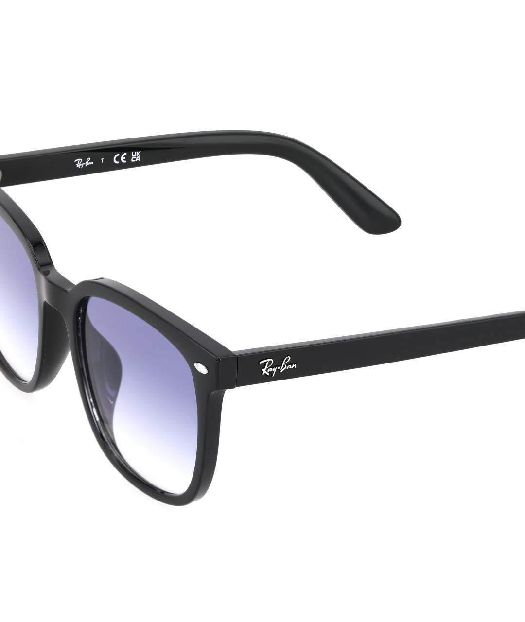 RAY BAN Черные пластиковые солнцезащитные очки, фото 4