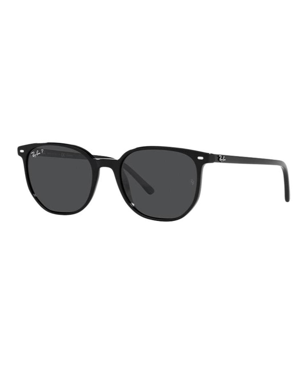 RAY BAN Черные пластиковые солнцезащитные очки, фото 1