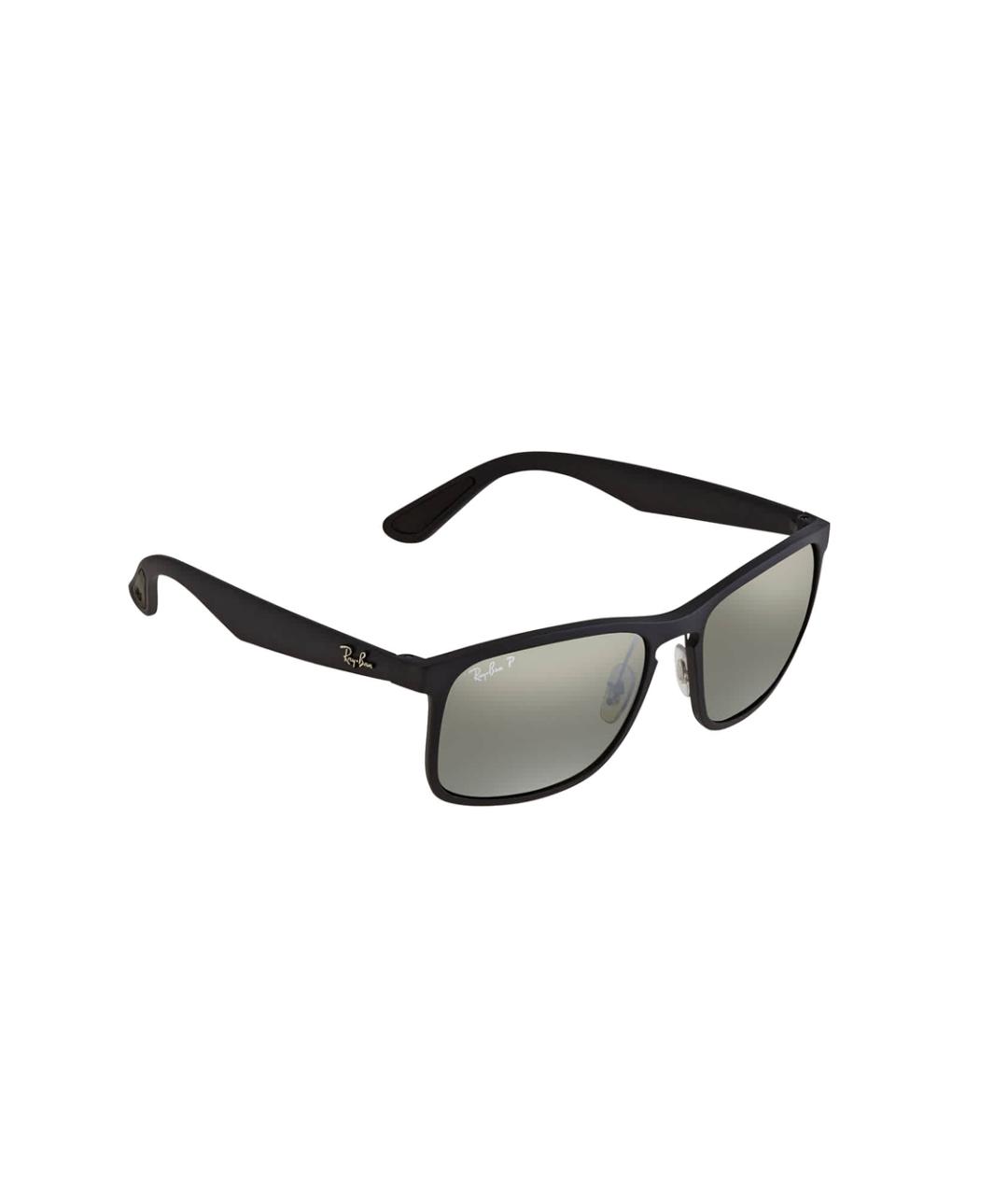 RAY BAN Черные пластиковые солнцезащитные очки, фото 1