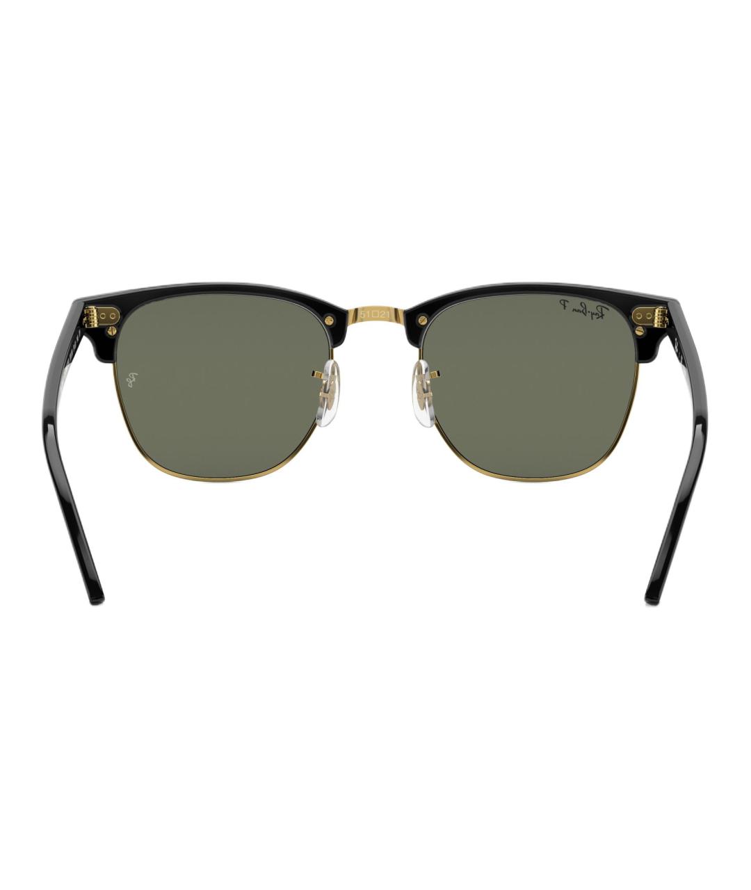 RAY BAN Черные пластиковые солнцезащитные очки, фото 4