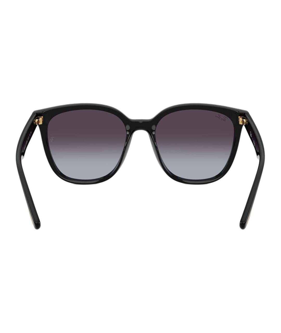 RAY BAN Черные пластиковые солнцезащитные очки, фото 4