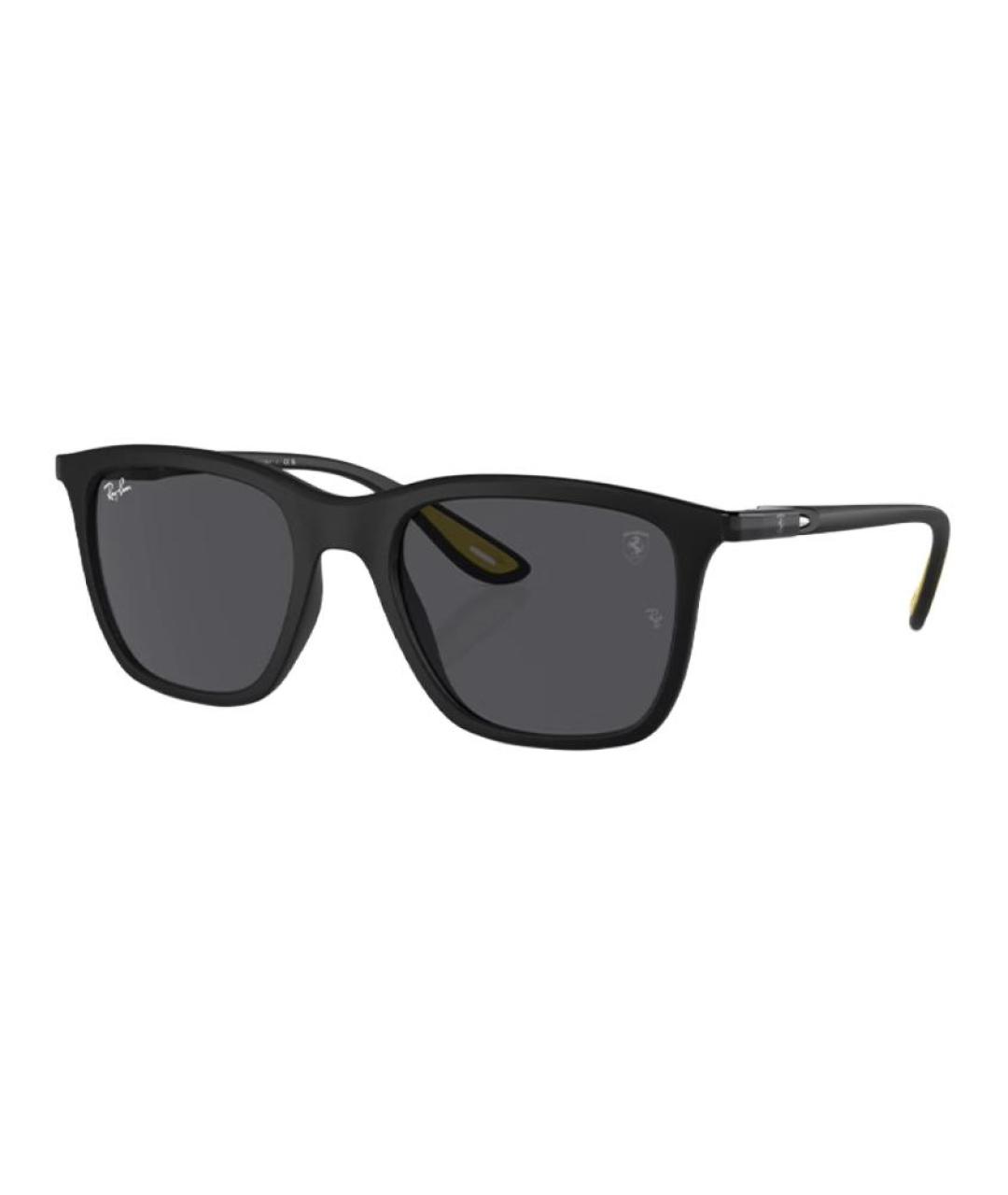 RAY BAN Черные пластиковые солнцезащитные очки, фото 1