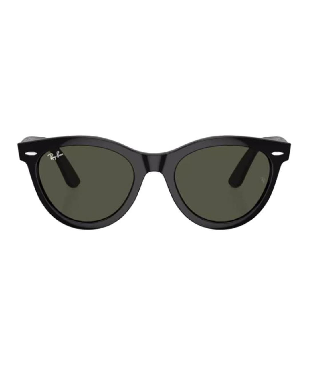 RAY BAN Черные пластиковые солнцезащитные очки, фото 2