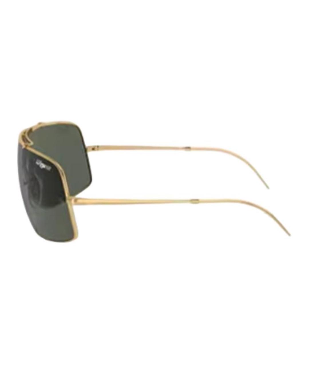 RAY BAN Золотые металлические солнцезащитные очки, фото 3