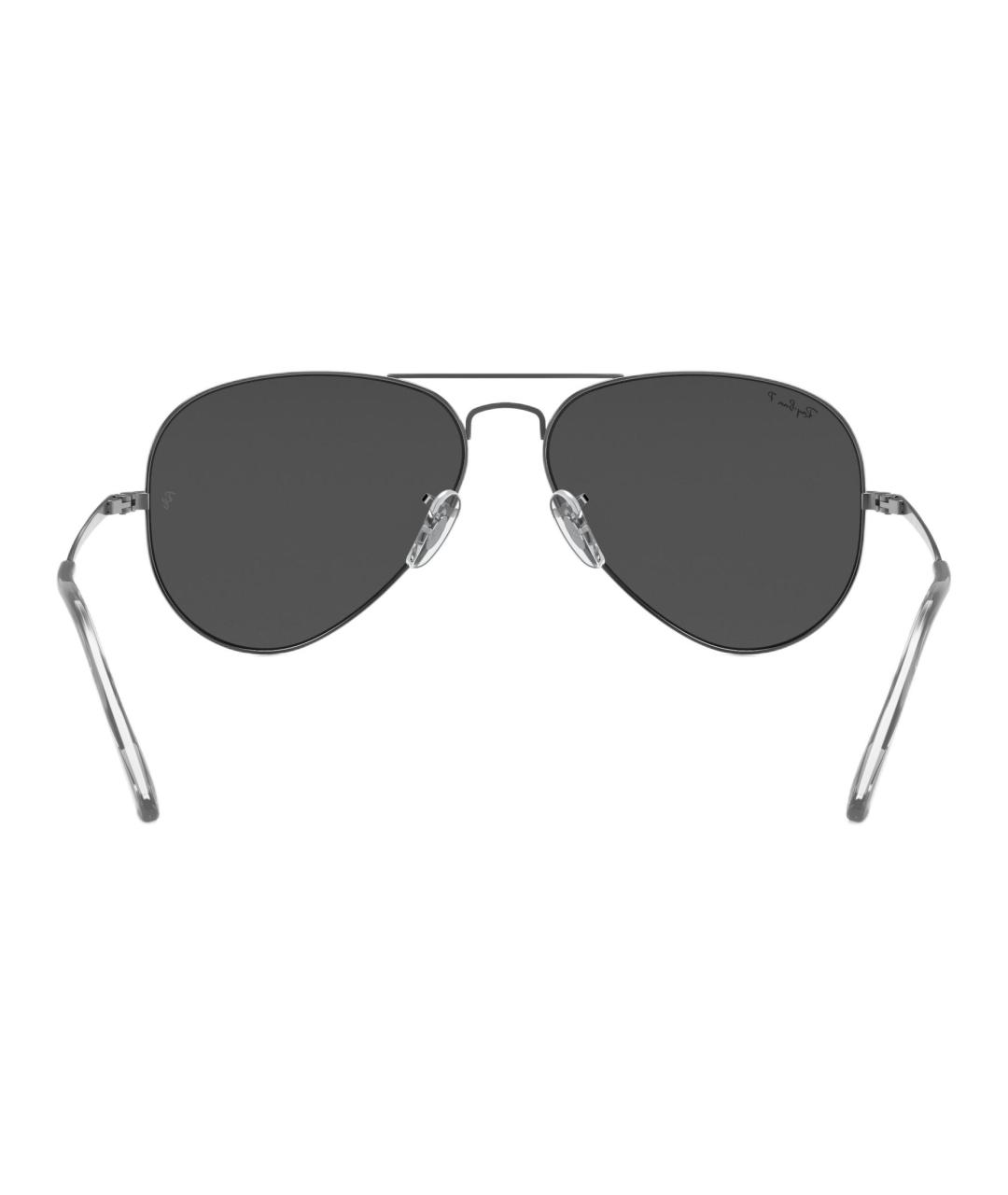 RAY BAN Черные металлические солнцезащитные очки, фото 4