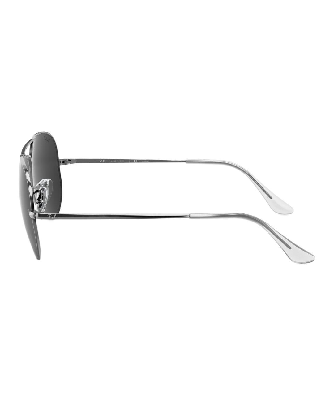 RAY BAN Черные металлические солнцезащитные очки, фото 3