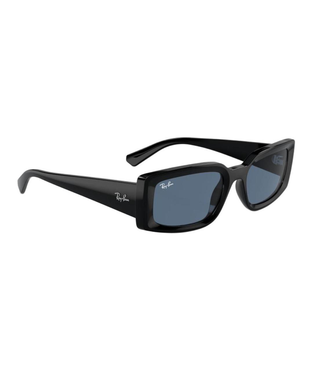 RAY BAN Черные пластиковые солнцезащитные очки, фото 4