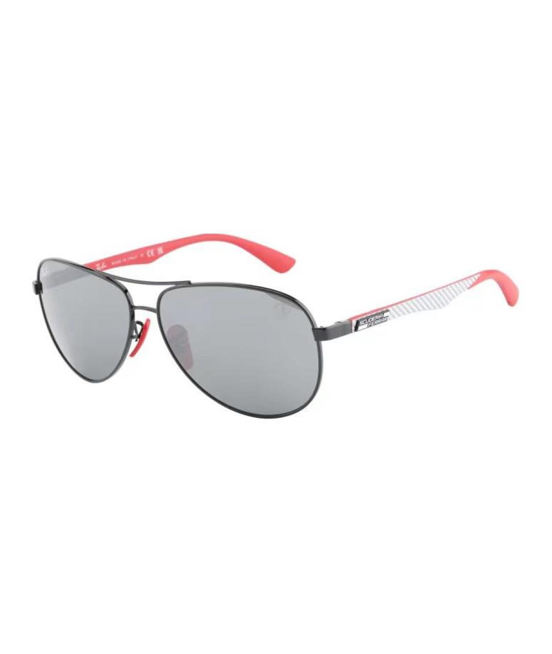 RAY BAN Черные металлические солнцезащитные очки, фото 1