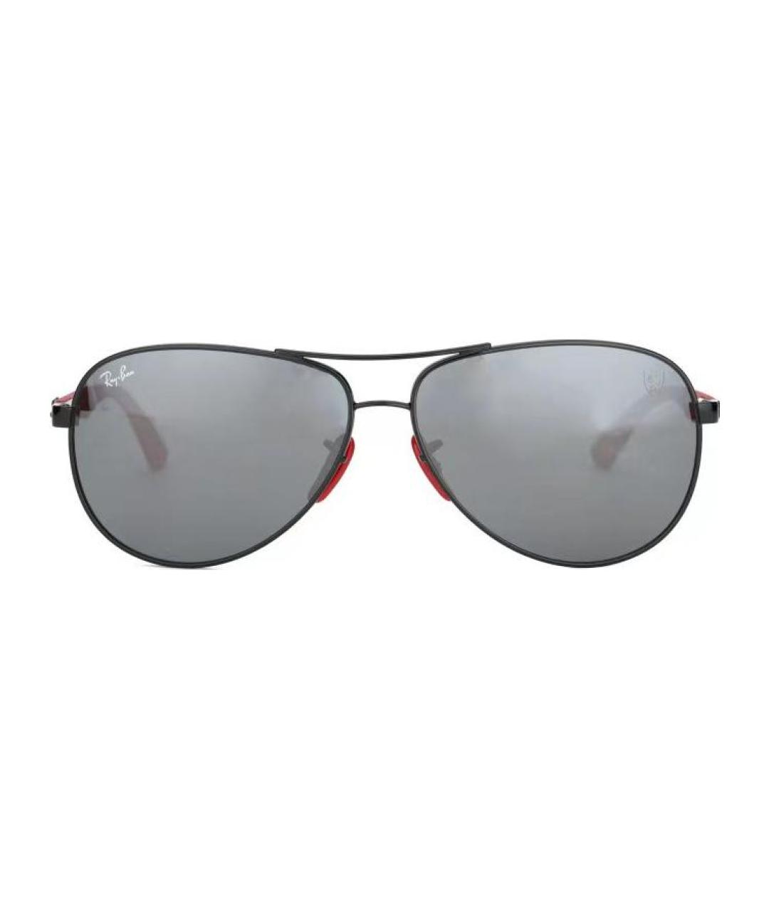 RAY BAN Черные металлические солнцезащитные очки, фото 2