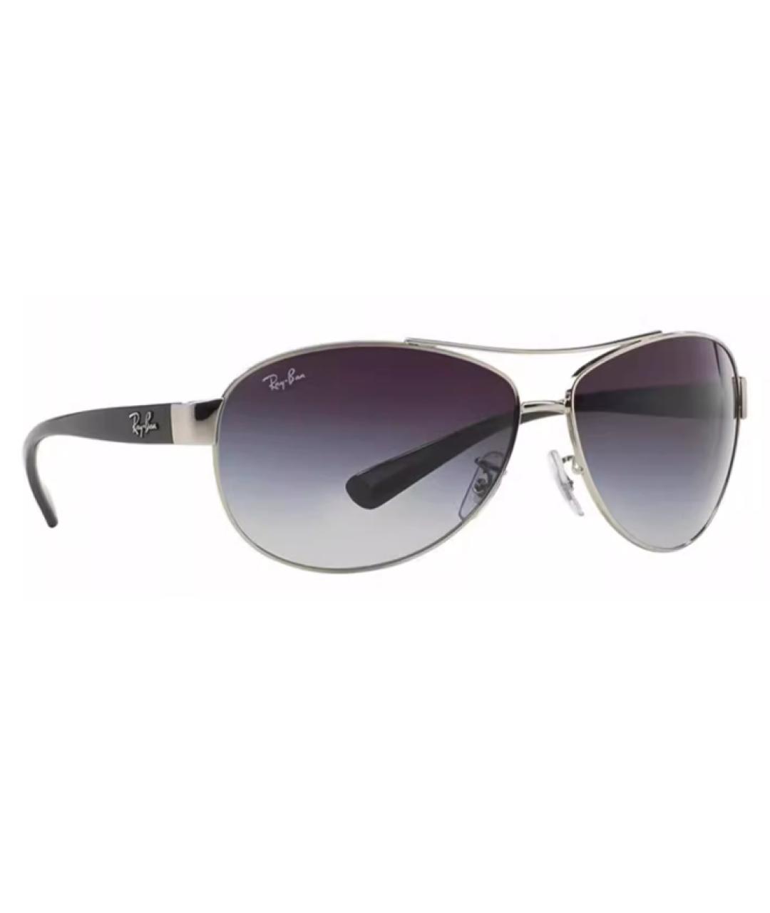 RAY BAN Серые металлические солнцезащитные очки, фото 3