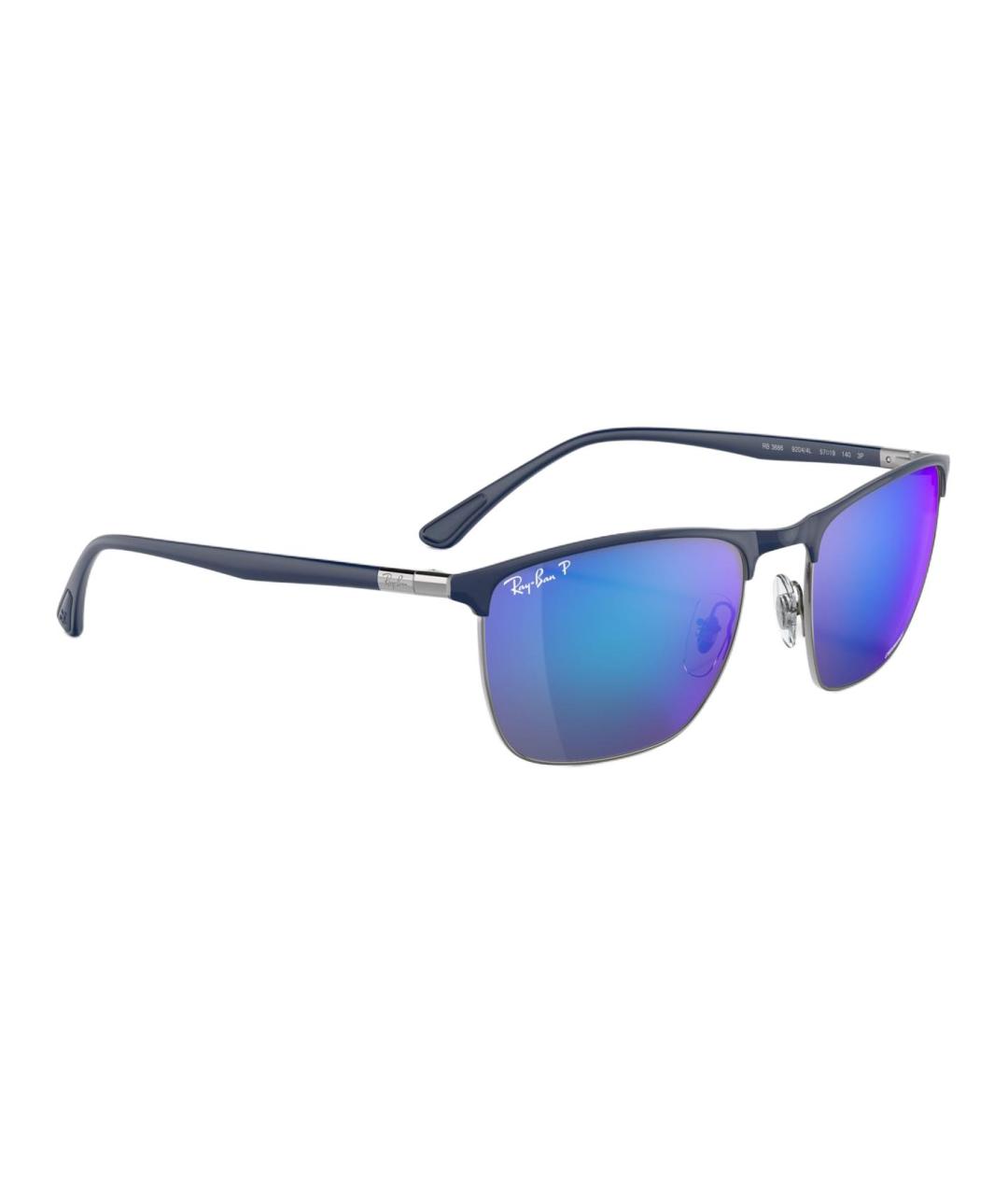 RAY BAN Синие металлические солнцезащитные очки, фото 3