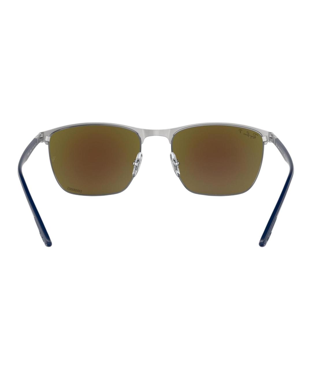 RAY BAN Синие металлические солнцезащитные очки, фото 4