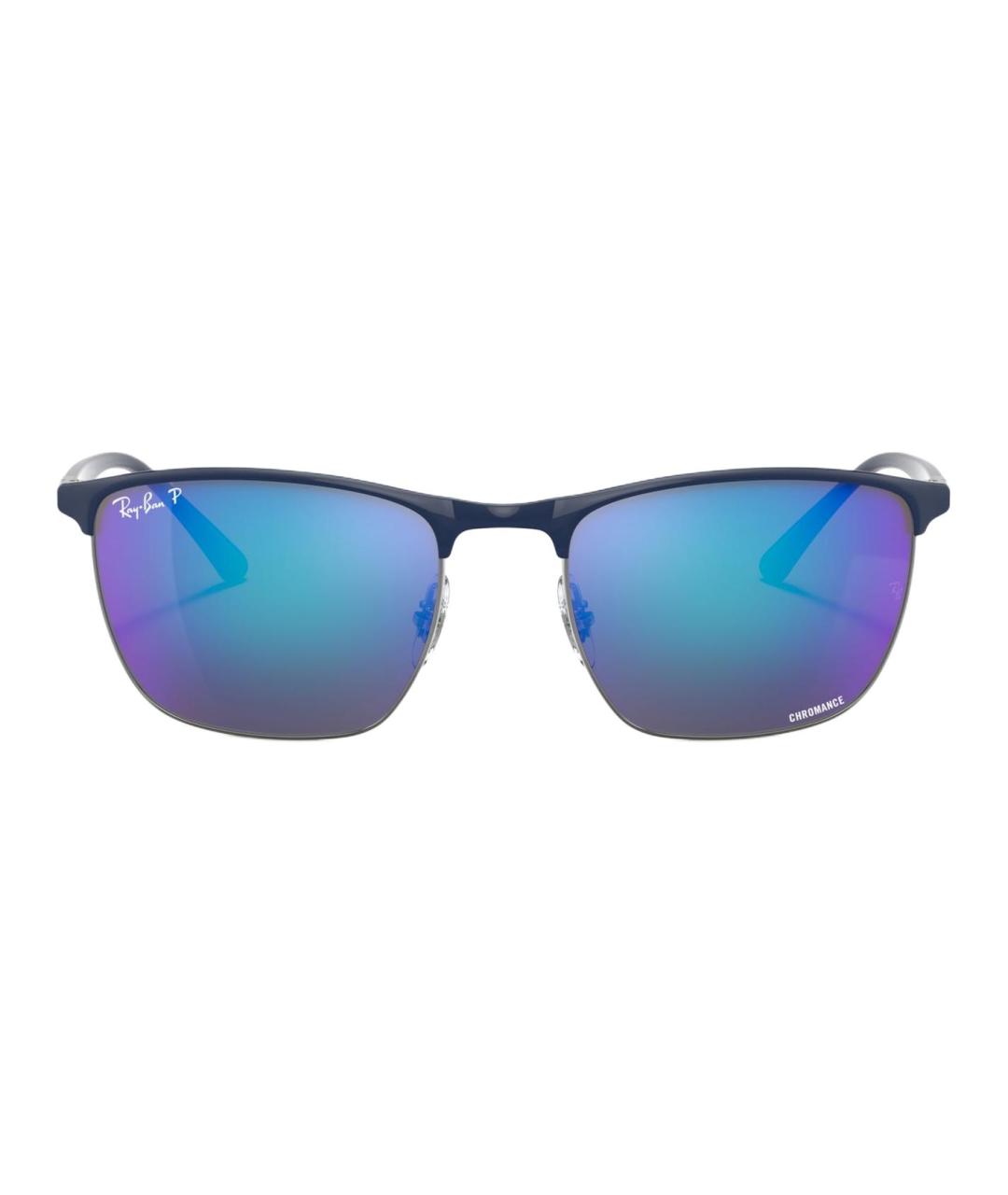 RAY BAN Синие металлические солнцезащитные очки, фото 2