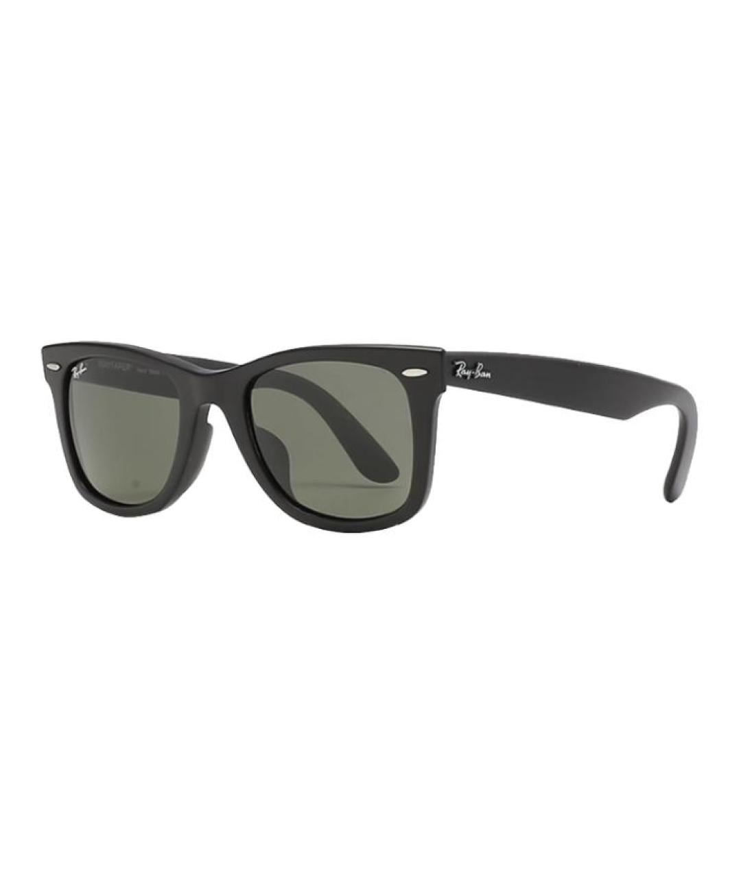 RAY BAN Черные пластиковые солнцезащитные очки, фото 1