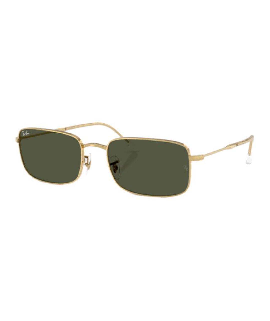 RAY BAN Золотые металлические солнцезащитные очки, фото 1