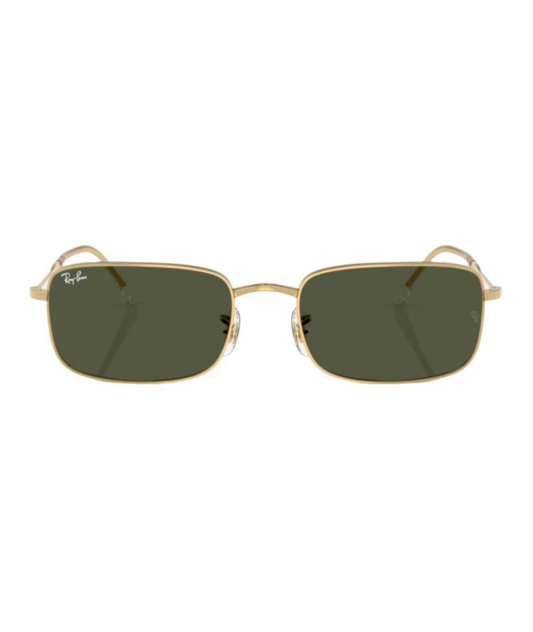 RAY BAN Золотые металлические солнцезащитные очки, фото 2