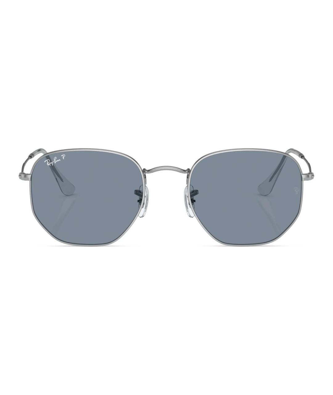 RAY BAN Серебряные металлические солнцезащитные очки, фото 2