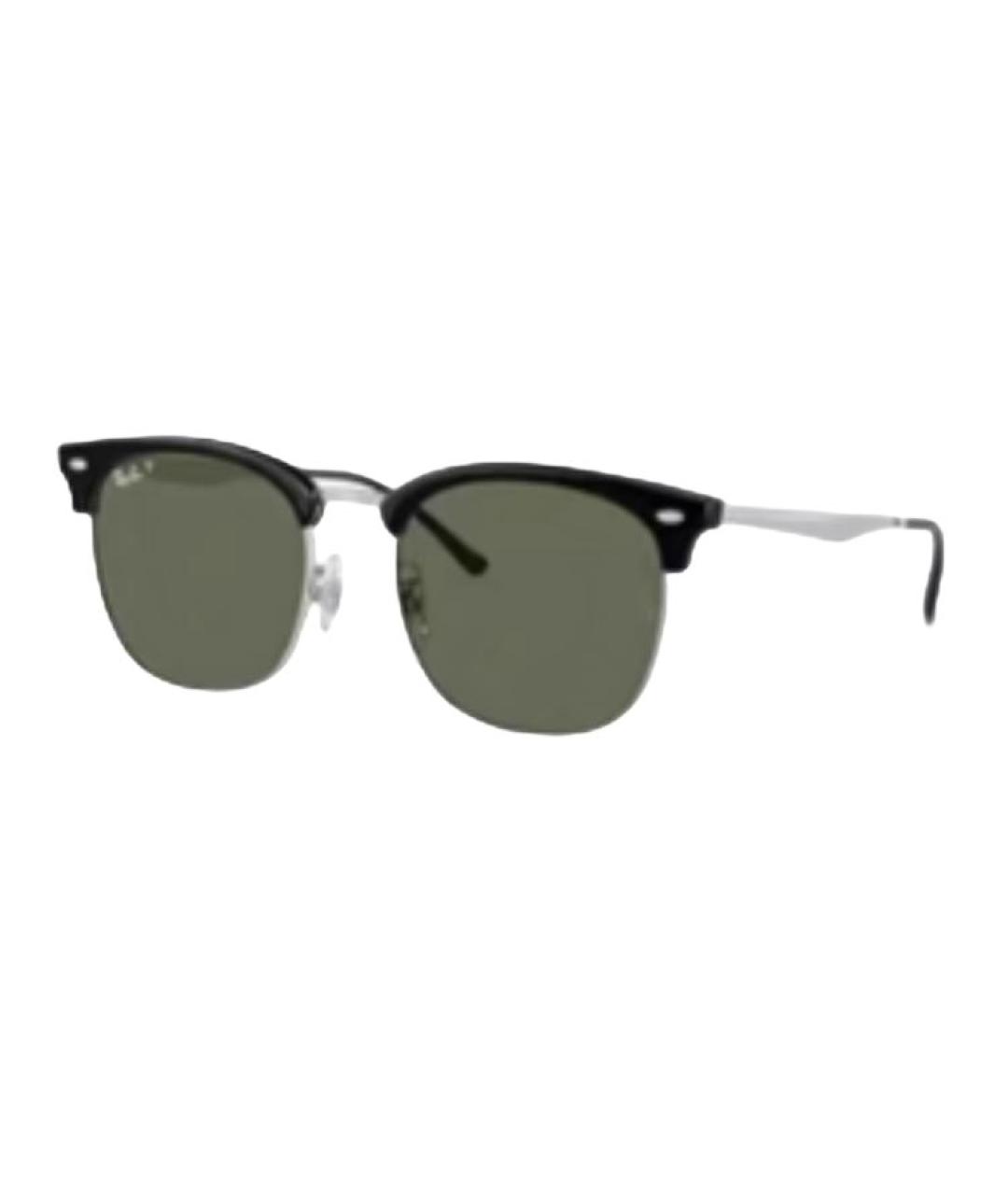 RAY BAN Черные металлические солнцезащитные очки, фото 1