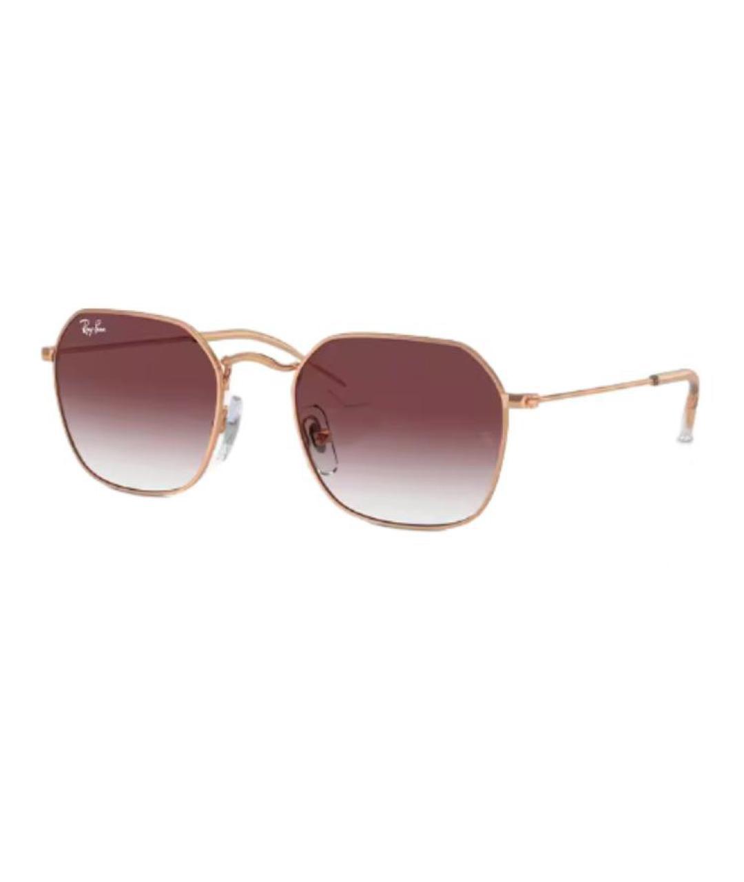 RAY BAN Золотые металлические солнцезащитные очки, фото 2