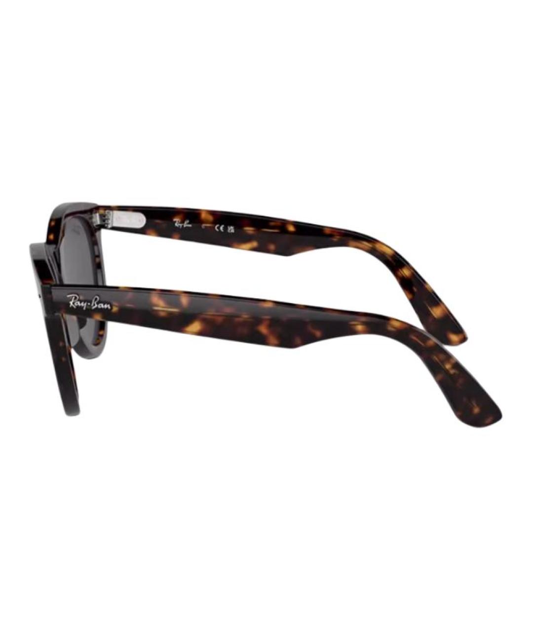 RAY BAN Коричневые пластиковые солнцезащитные очки, фото 3